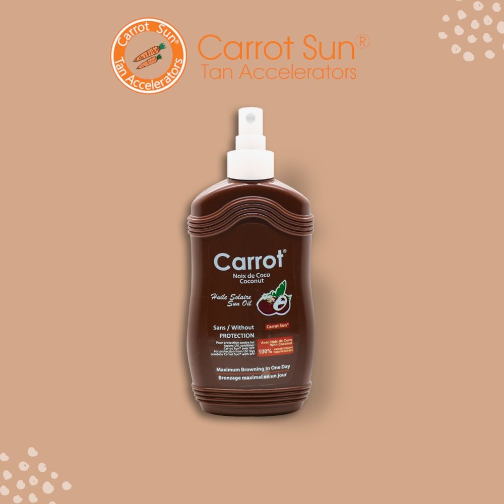 Carrot Sun Tan Accelerator Coconut Oil with Coconut Oil and L-Tyrosine
